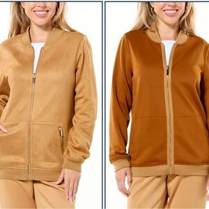 NWOT Joy Reversible Coat. Size large. Faux suede. Pit 23”. Length 28”.